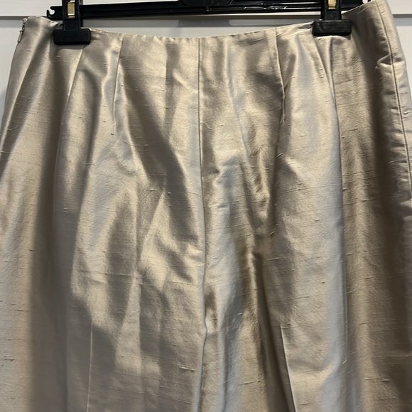 NWOT Dana Buchman silk french waisted fully lined trouser in oyster 🦪 colour - Picture 8 of 12
